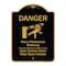 Signmission Designer Series-Danger Not Pedestrian Walkway Gate Comes Down After Each, 24" x 18", BG-1824-9985 A-DES-BG-1824-9985 - alternate 1